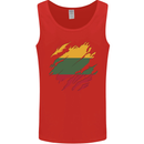 Torn Lithuania Flag Lithuania Day Football Mens Vest Tank Top Red