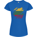 Torn Lithuania Flag Lithuania Day Football Womens Petite Cut T-Shirt Royal Blue