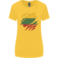 Torn Lithuania Flag Lithuania Day Football Womens Wider Cut T-Shirt Yellow
