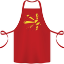 Torn Macedonia Flag Macedonian Day Football Cotton Apron 100% Organic Red