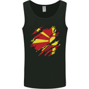 Torn Macedonia Flag Macedonian Day Football Mens Vest Tank Top Black