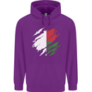 Torn Madagascar Flag Madagascan Day Football Childrens Kids Hoodie Purple
