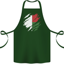 Torn Madagascar Flag Madagascan Day Football Cotton Apron 100% Organic Forest Green