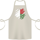 Torn Madagascar Flag Madagascan Day Football Cotton Apron 100% Organic Natural
