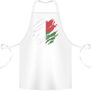 Torn Madagascar Flag Madagascan Day Football Cotton Apron 100% Organic White
