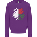Torn Madagascar Flag Madagascan Day Football Kids Sweatshirt Jumper Purple