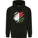 Torn Madagascar Flag Madagascan Day Football Mens 80% Cotton Hoodie Black