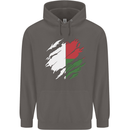 Torn Madagascar Flag Madagascan Day Football Mens 80% Cotton Hoodie Charcoal