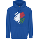 Torn Madagascar Flag Madagascan Day Football Mens 80% Cotton Hoodie Royal Blue