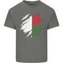 Torn Madagascar Flag Madagascan Day Football Mens Cotton T-Shirt Tee Top Charcoal