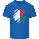 Torn Madagascar Flag Madagascan Day Football Mens Cotton T-Shirt Tee Top Royal Blue