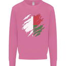 Torn Madagascar Flag Madagascan Day Football Mens Sweatshirt Jumper Azalea