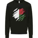 Torn Madagascar Flag Madagascan Day Football Mens Sweatshirt Jumper Black