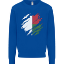 Torn Madagascar Flag Madagascan Day Football Mens Sweatshirt Jumper Royal Blue