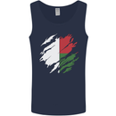 Torn Madagascar Flag Madagascan Day Football Mens Vest Tank Top Navy Blue