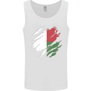Torn Madagascar Flag Madagascan Day Football Mens Vest Tank Top White