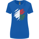 Torn Madagascar Flag Madagascan Day Football Womens Wider Cut T-Shirt Royal Blue