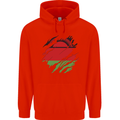 Torn Malawi Flag Malawian Day Football Childrens Kids Hoodie Bright Red