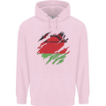 Torn Malawi Flag Malawian Day Football Childrens Kids Hoodie Light Pink