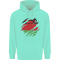 Torn Malawi Flag Malawian Day Football Childrens Kids Hoodie Peppermint
