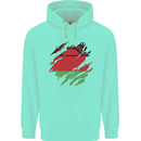 Torn Malawi Flag Malawian Day Football Childrens Kids Hoodie Peppermint