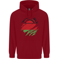 Torn Malawi Flag Malawian Day Football Childrens Kids Hoodie Red