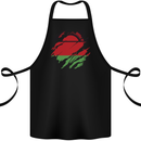 Torn Malawi Flag Malawian Day Football Cotton Apron 100% Organic Black
