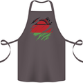 Torn Malawi Flag Malawian Day Football Cotton Apron 100% Organic Dark Grey