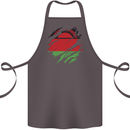 Torn Malawi Flag Malawian Day Football Cotton Apron 100% Organic Dark Grey