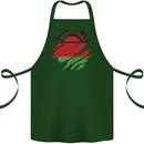 Torn Malawi Flag Malawian Day Football Cotton Apron 100% Organic Forest Green