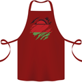 Torn Malawi Flag Malawian Day Football Cotton Apron 100% Organic Maroon