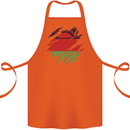 Torn Malawi Flag Malawian Day Football Cotton Apron 100% Organic Orange