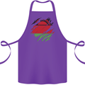 Torn Malawi Flag Malawian Day Football Cotton Apron 100% Organic Purple