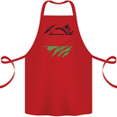 Torn Malawi Flag Malawian Day Football Cotton Apron 100% Organic Red