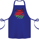Torn Malawi Flag Malawian Day Football Cotton Apron 100% Organic Royal Blue