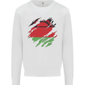 Torn Malawi Flag Malawian Day Football Kids Sweatshirt Jumper White
