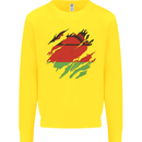 Torn Malawi Flag Malawian Day Football Kids Sweatshirt Jumper Yellow