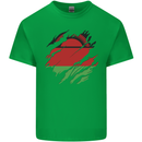 Torn Malawi Flag Malawian Day Football Kids T-Shirt Childrens Irish Green