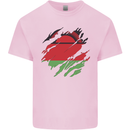 Torn Malawi Flag Malawian Day Football Mens Cotton T-Shirt Tee Top Light Pink