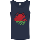 Torn Malawi Flag Malawian Day Football Mens Vest Tank Top Navy Blue