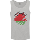 Torn Malawi Flag Malawian Day Football Mens Vest Tank Top Sports Grey