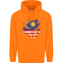 Torn Malaysia Flag Malaysian Day Football Childrens Kids Hoodie Orange