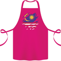 Torn Malaysia Flag Malaysian Day Football Cotton Apron 100% Organic Pink