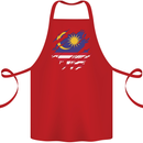 Torn Malaysia Flag Malaysian Day Football Cotton Apron 100% Organic Red