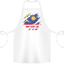 Torn Malaysia Flag Malaysian Day Football Cotton Apron 100% Organic White