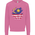 Torn Malaysia Flag Malaysian Day Football Mens Sweatshirt Jumper Azalea