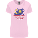Torn Malaysia Flag Malaysian Day Football Womens Wider Cut T-Shirt Light Pink