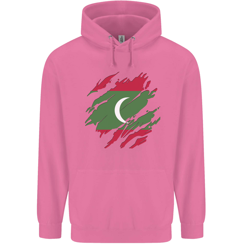 Torn Maldives Flag Maldivian Day Football Childrens Kids Hoodie Azalea