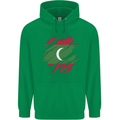 Torn Maldives Flag Maldivian Day Football Childrens Kids Hoodie Irish Green