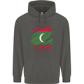 Torn Maldives Flag Maldivian Day Football Childrens Kids Hoodie Storm Grey